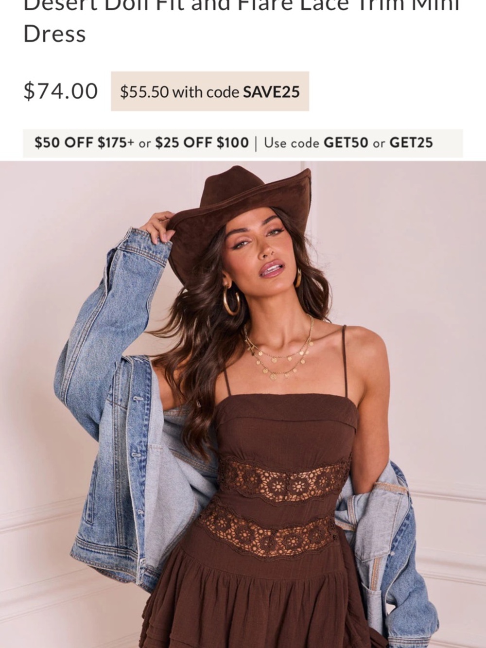 Vici western boho Mini Dress 100% cotton, M